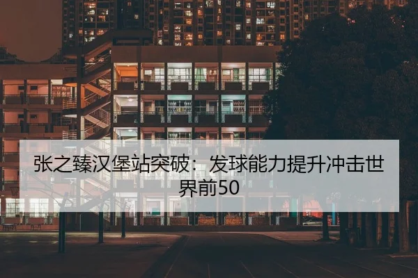 张之臻汉堡站突破：发球能力提升冲击世界前50
